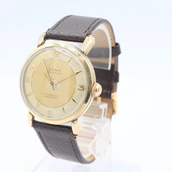 Vintage Cyma Cymaflex Watersport Men\'s Bumper Automatic Wristwatch R420 Swiss main image 5